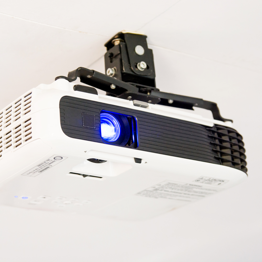 Projector active ceiling speakers